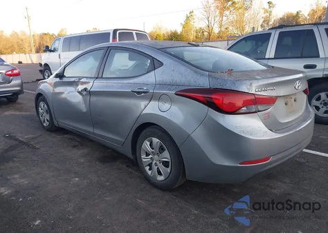 2016 Hyundai Elantra Se from USA, damaged, VIN 5NPDH4AE4GH741518